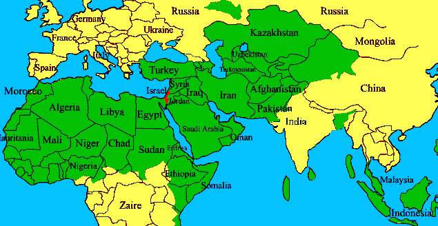 Resultado de imagen de mapa del islam hoy